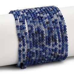 天然石ブルーアベンチュリンビーズ連売り  ラウンド  染め＆加熱  2~2.5mm  穴：0.5mm  約174~178個/連  14.96''~15.16''（38~38.5センチメートル）&nbsp;G-Z116-A25-2mm