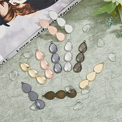 DIY Blank Teardrop Dome Earring Making Kit&nbsp;DIY-DC0004-52