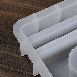 DIY シリコンホルダー型  レジン型  粘土工芸の金型ツール  ホワイト  長方形  182x115x25.5mm  内径：41mm&nbsp;LS-SIMO-Z001-02H