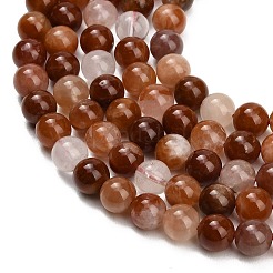 Natural Red Hematoid Quartz Beads Strands&nbsp;G-G475-A01-8mm