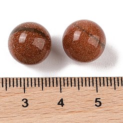 合成ゴールドストーン 穴なし球形ビーズ  ラウンド  12mm&nbsp;G-K353-04B-25