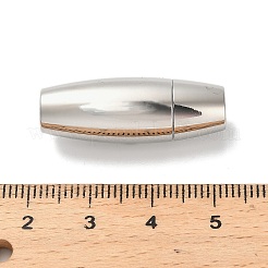 304ステンレススチール製マグネット留め具  コラム  ステンレス鋼色  30x10.5x10.5mm  穴：6mm&nbsp;STAS-K296-02A-P