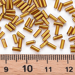 Plated Glass Bugle Beads&nbsp;SEED-S046-01A-41