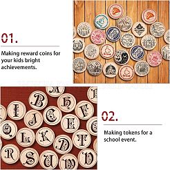 Beech Wooden Round Pieces&nbsp;WOOD-WH0101-32B