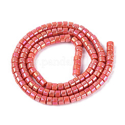 AB Color Plated Opaque Glass Beads Strands&nbsp;GLAA-T026-3x6mm-PM