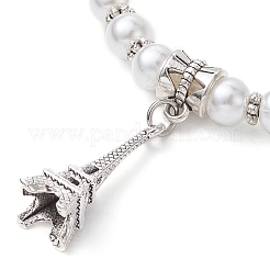 Glass Pearl Beaded Stretch Bracelets&nbsp;BJEW-JB09696-04