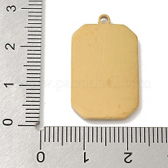 304ステンレススチールラインストーンペンダント  エナメルスタイル  長方形  ナザールボンジュウ  ホワイト  26.5x16x2mm  穴：1.8mm&nbsp;STAS-I322-82G-A