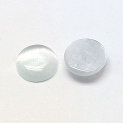 キャッツアイカボション  半円  ホワイトスモーク  14x3mm&nbsp;X-CE-J002-14mm-18