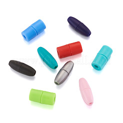 プラスチック離脱クラスプ  プラスチックストラップ安全分離ポップバレルコネクター付き  ミックスカラー  24x9mm  穴：2.5mm&nbsp;KY-TA0001-11