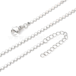 2MM Brass Disc Link Chain Necklaces&nbsp;NJEW-H086-05P