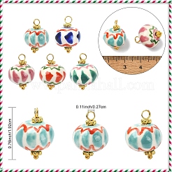 10Pcs Handmade Porcelain Pendants&nbsp;PALLOY-YW00123