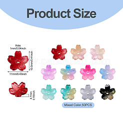 50Pcs Dyed & Heated Glass Bead Caps&nbsp;GLAA-TADJ0001-17