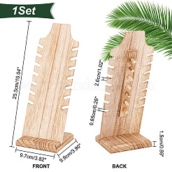 Wooden Slant Back Necklace Display Board&nbsp;NDIS-WH0016-04B-03