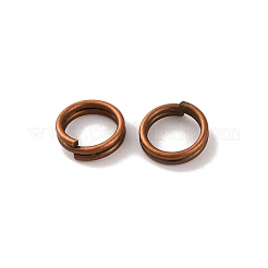 真鍮スプリットリング  ダブルループ丸カン  カドミウムフリー＆鉛フリー  赤銅鉱  6x1.5mm  穴：1mm  内径約5mm  約4800個/500g&nbsp;KK-E647-10R-6mm