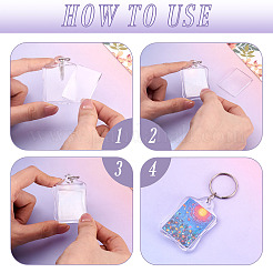 20Pcs Acrylic Photo Frame Keychains&nbsp;AJEW-TA0003-60