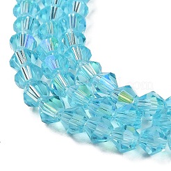 Transparent Electroplate Glass Beads Strands&nbsp;EGLA-A039-T2mm-L20