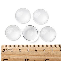 クリアガラスカボション  半円/ドーム  透明  20x5.5mm&nbsp;X-GGLA-R026-20mm