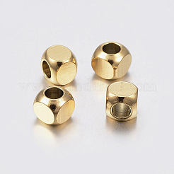 Ion Plating(IP) 304 Stainless Steel Beads&nbsp;STAS-F135-07G-5x5mm