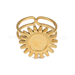 Stainless Steel Cuff Ring Findings&nbsp;X-PW-WG67428-11