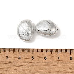 UVメッキ CCB プラスチックビーズ  テクスチャー  ティアドロップ  銀  17.5x13x8.5mm  穴：1.6mm&nbsp;FIND-Z066-10