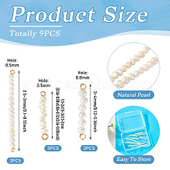 9Pcs Potato Pearl Connector Charms&nbsp;PALLOY-TA00130