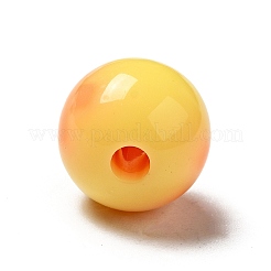 ツートンの不透明アクリルビーズ  クロスの丸  ゴールド  11.5mm  穴：2.8mm  約555個/500g&nbsp;SACR-K003-02C