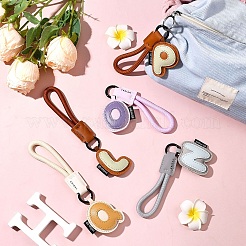 PU Leather Letter Pendant Decoration&nbsp;HJEW-YWC0002-001A