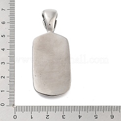 レトロな304ステンレススチールの大きなペンダント  長方形のクロスチャーム付き  アンティークシルバー  62x24.5x10.5mm  穴：6x11.5mm&nbsp;STAS-I205-30AS