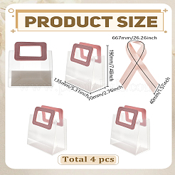 Christmas Transparent Rectangle Plastic Tote Bags&nbsp;ABAG-WH0070-04A
