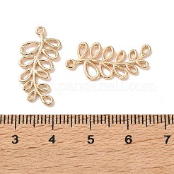 真鍮チャーム  葉のチャーム  18KGP本金メッキ  24x11x1mm  穴：1.2mm&nbsp;KK-CBA5908-04G