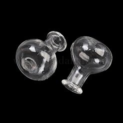透明なガラスビーズ容器  花瓶の形  透明  2.1x2.5cm  内径：0.55のCM&nbsp;GLAA-G123-01