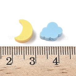 手作り樹脂粘土ビーズ  月/星/雲  ミックスカラー  7~10x6~10x4.5mm  穴：1.8mm&nbsp;CLAY-P005-09