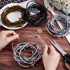 4Pcs 4 Colors Halloween Plastic with Iron Inside Fake Barbed Wire Garlands for Party Home Decoration Crafts&nbsp;KY-GA0001-40