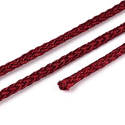 25m ナイロン中国結びコード  ジュエリー製作やマクラメ工芸用の編み紐  ラウンド  暗赤色  1~1.5mm  約27.34ヤード（25m）/ロール&nbsp;NWIR-T002-03I