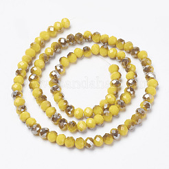 Electroplate Opaque Glass Beads Strands&nbsp;EGLA-A034-P8mm-E15