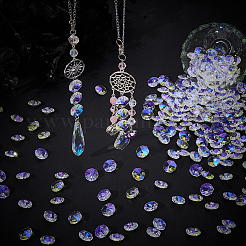 240Pcs Glass Connector Charms&nbsp;FIND-SP0006-17B