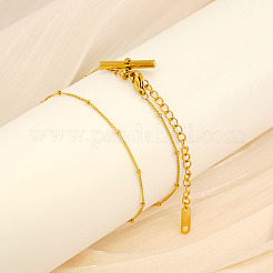 201 Stainless Steel T Bar Charm Anklets for Women&nbsp;FS-WG8F6B6-01