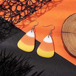 Halloween Candy Corn Acrylic Dangle Earrings for Women&nbsp;EJEW-JE05906