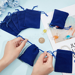 25Pcs Rectangle Velvet Drawstring Pouches&nbsp;TP-BBC0001-04A-01