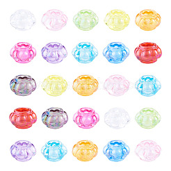 100Pcs UV Plating Transparent Acrylic European Beads&nbsp;TACR-TA0001-93C