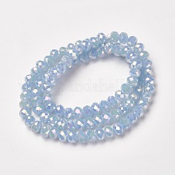 Electroplate Glass Beads Strands&nbsp;EGLA-A034-J6mm-T04