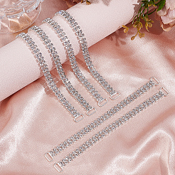 6Pcs Alloy & Resin Rhinestones Bikini Buckle Chain&nbsp;DIY-CY0003-22
