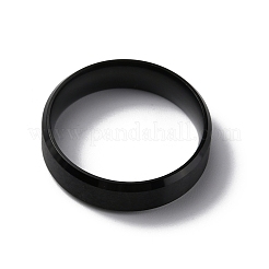 PVD Vacuum Plating Matte Style 304 Stainless Steel Wide Band Finger Rings for Women Men&nbsp;RJEW-WH0009-14E-EB