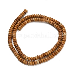 Natural Wood Lace Stone Wooden Jasper Beads Strands&nbsp;G-L635-A19-4x2mm