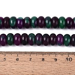天然石ホワイトジェイドビーズ連売り  滑らかなロンデル  染め  暗紫色  10~10.5x5.5~6mm  穴：0.7~1.2mm  約61~69個/連  14.37~15.55インチ（36.5~39.5cm）&nbsp;G-Q613-01F-21