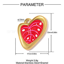 Printed 304 Stainless Steel Pendants&nbsp;STAS-OY011-84G