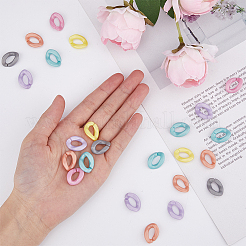 480Pcs 6 Style Opaque Acrylic Linking Rings&nbsp;OACR-HY0001-06