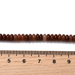 天然紫色アベンチュリンビーズ連売り  ロンデル  4.5~5x2.5mm  穴：1mm  約156個/連  15.39インチ（39.1cm）&nbsp;G-S366-132