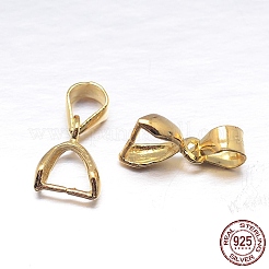 スターリングシルバーペンダントベイル  アイスピック＆ピンチベイル  ゴールドカラー  13x8x3mm  穴：3x3mm  ピン：1mm  約52個/20g&nbsp;STER-M106-02G