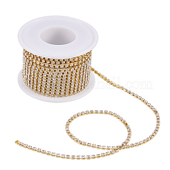 Brass Rhinestone Strass Chains&nbsp;CHC-T001-SS10-01C